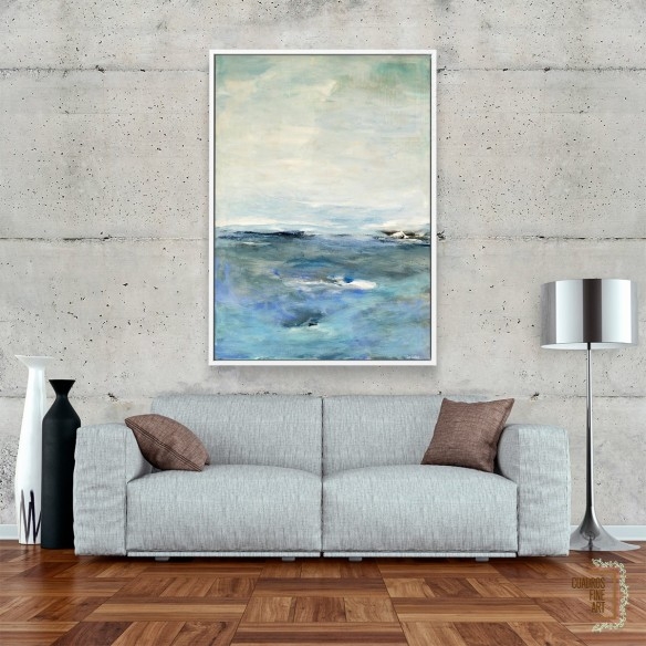 Horizonte Azul 1 | Arte Costero Vertical | Cuadros Fine Art