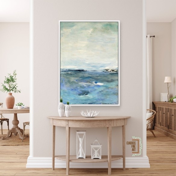 Horizonte Azul 1 | Arte Costero Vertical | Cuadros Fine Art