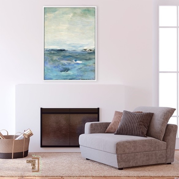 Horizonte Azul 1 | Arte Costero Vertical | Cuadros Fine Art