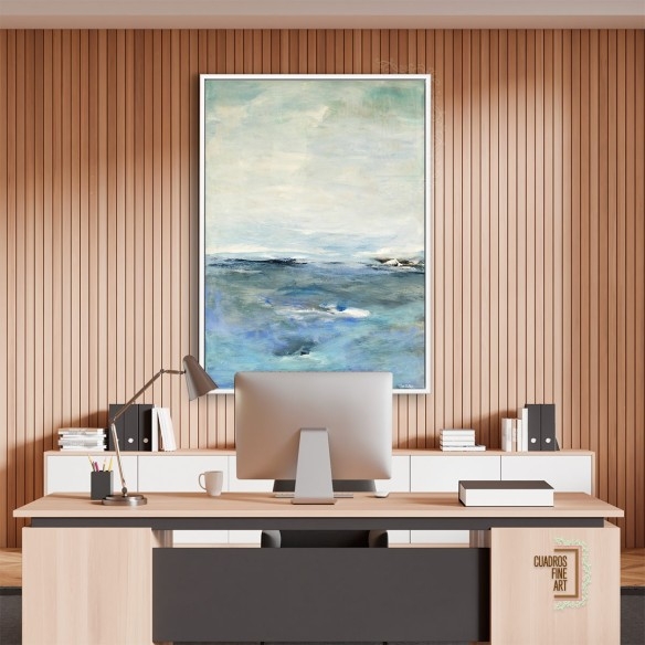 Horizonte Azul 1 | Arte Costero Vertical | Cuadros Fine Art