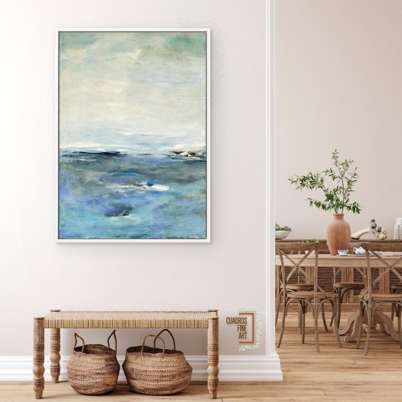 Horizonte Azul 1 | Arte Costero Vertical | Cuadros Fine Art