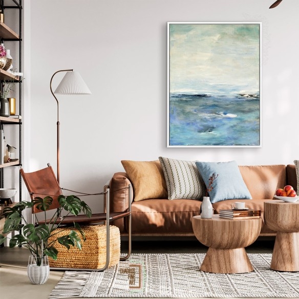 Horizonte Azul 1 | Arte Costero Vertical | Cuadros Fine Art