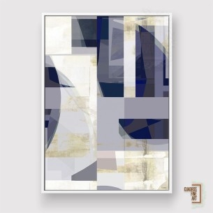 Luna Índigo 1 | Cuadro Abstracto Vertical | Cuadros Fine Art