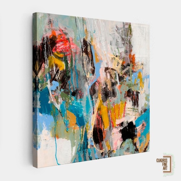 Adelaida | Cuadro Abstracto Cuadrado | Cuadros Fine Art