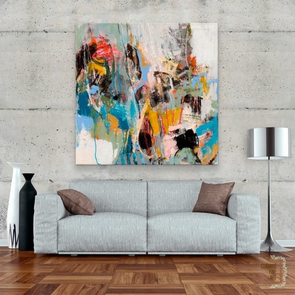 Adelaida | Cuadro Abstracto Cuadrado | Cuadros Fine Art