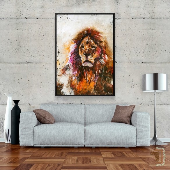 Visión Leonina | Cuadro Giclée León | Cuadros Fine Art