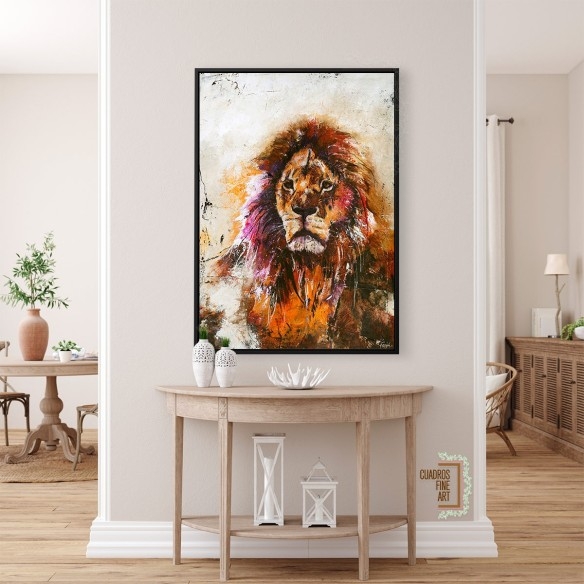 Visión Leonina | Cuadro Giclée León | Cuadros Fine Art