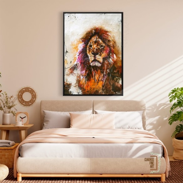 Visión Leonina | Cuadro Giclée León | Cuadros Fine Art