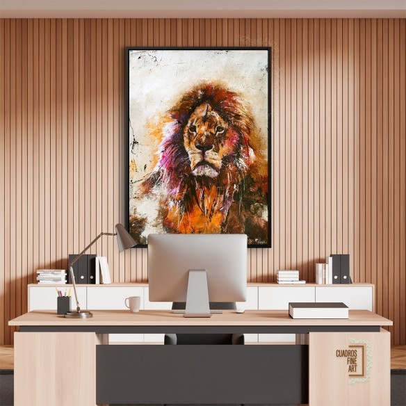 Visión Leonina | Cuadro Giclée León | Cuadros Fine Art
