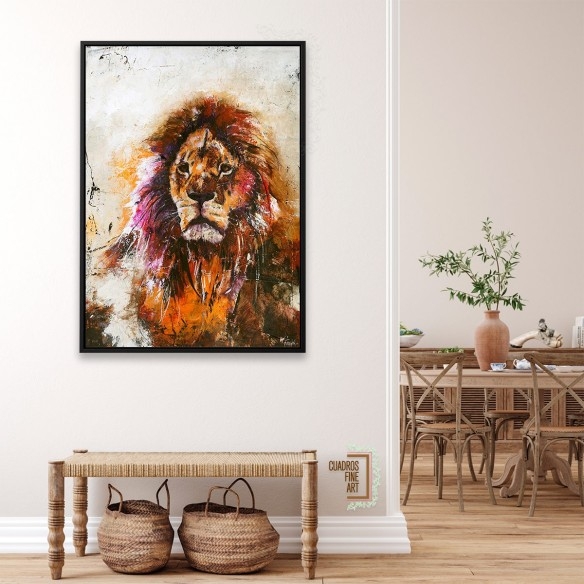 Visión Leonina | Cuadro Giclée León | Cuadros Fine Art