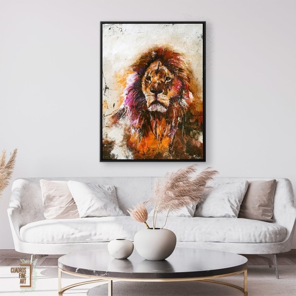 Visión Leonina | Cuadro Giclée León | Cuadros Fine Art