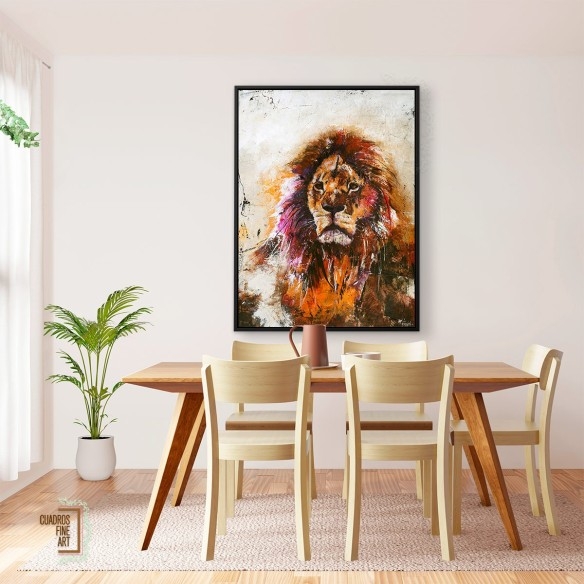 Visión Leonina | Cuadro Giclée León | Cuadros Fine Art
