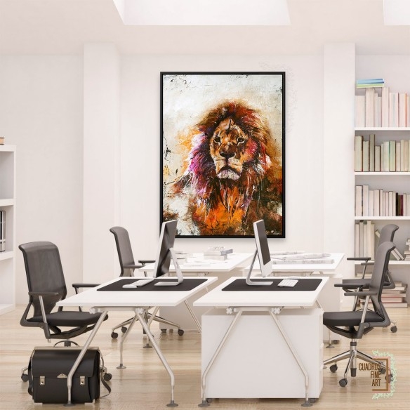 Visión Leonina | Cuadro Giclée León | Cuadros Fine Art