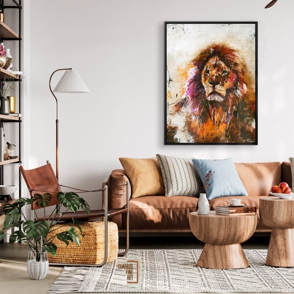 Visión Leonina | Cuadro Giclée León | Cuadros Fine Art