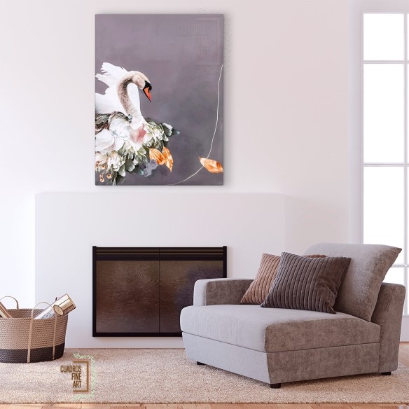 Oro de cisne 1 | Giclée Cisne | Cuadros Fine Art