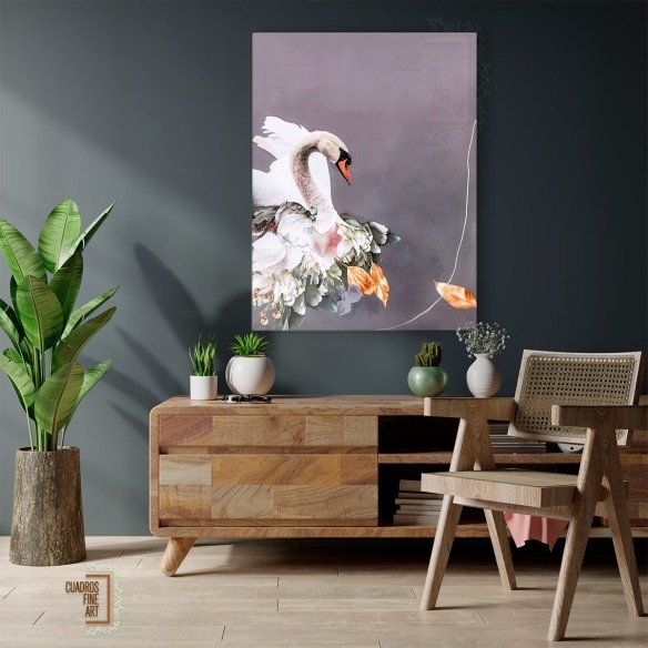 Oro de cisne 1 | Giclée Cisne | Cuadros Fine Art