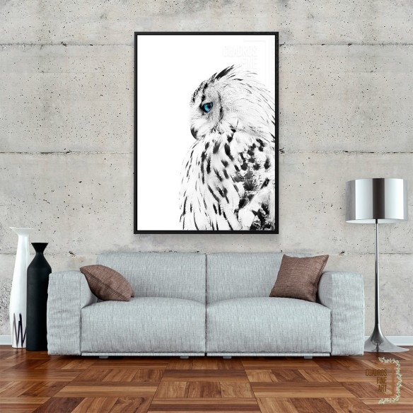 Búho blanco | Giclée Fine Art | Cuadros Fine Art