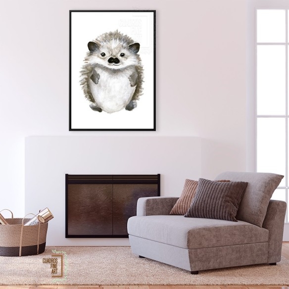 Pequeño erizo | Arte infantil | Cuadros Fine Art