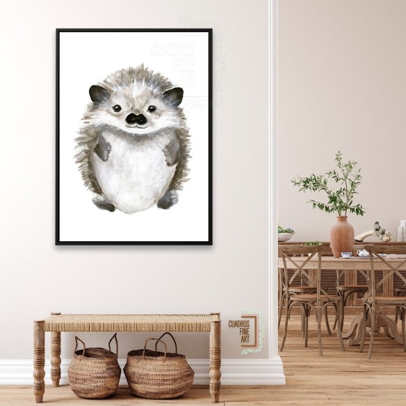 Pequeño erizo | Arte infantil | Cuadros Fine Art