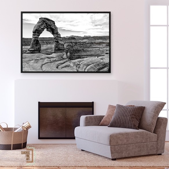 Arcos del Desierto I | Cuadro Paisaje Blanco y Negro