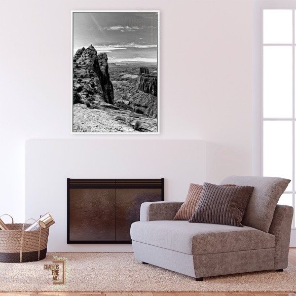 Tierras del Cañón VII | Cuadro blanco y negro | Cuadros FA