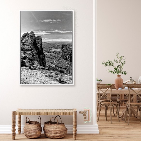 Tierras del Cañón VII | Cuadro blanco y negro | Cuadros FA