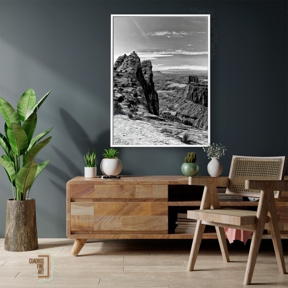 Tierras del Cañón VII | Cuadro blanco y negro | Cuadros FA