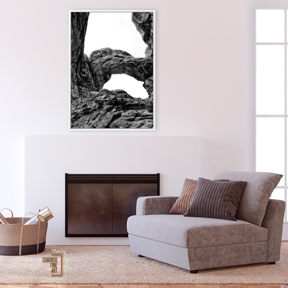 Arcos del Desierto VI | Cuadro Paisaje Blanco y Negro | Fine Art