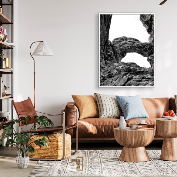 Arcos del Desierto VI | Cuadro Paisaje Blanco y Negro | Fine Art