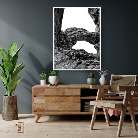 Arcos del Desierto VI | Cuadro Paisaje Blanco y Negro | Fine Art