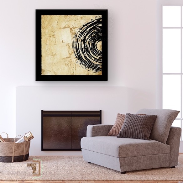 Eclipse Dorado I | Cuadro Abstracto | Cuadros Fine Art