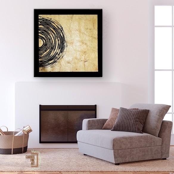 Eclipse Dorado II | Cuadro Abstracto | Cuadros Fine Art