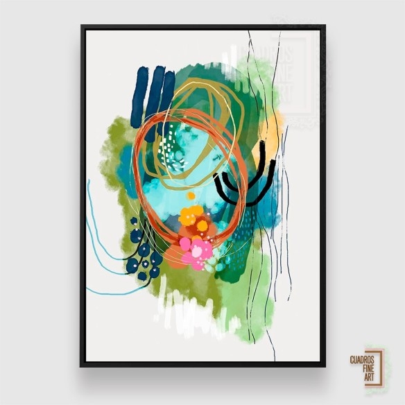 Lirios en el lago | Cuadro Abstracto | Cuadros Fine Art