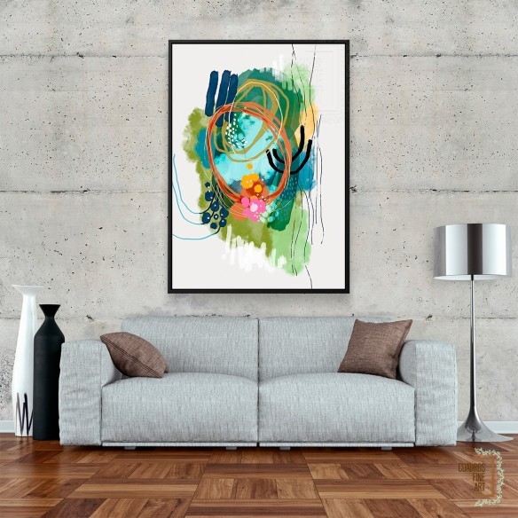 Lirios en el lago | Cuadro Abstracto | Cuadros Fine Art