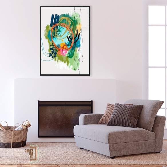 Lirios en el lago | Cuadro Abstracto | Cuadros Fine Art