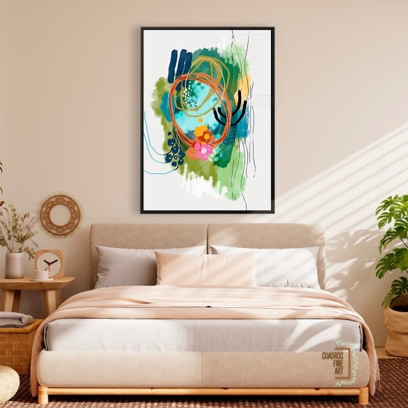 Lirios en el lago | Cuadro Abstracto | Cuadros Fine Art