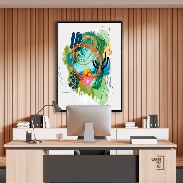 Lirios en el lago | Cuadro Abstracto | Cuadros Fine Art