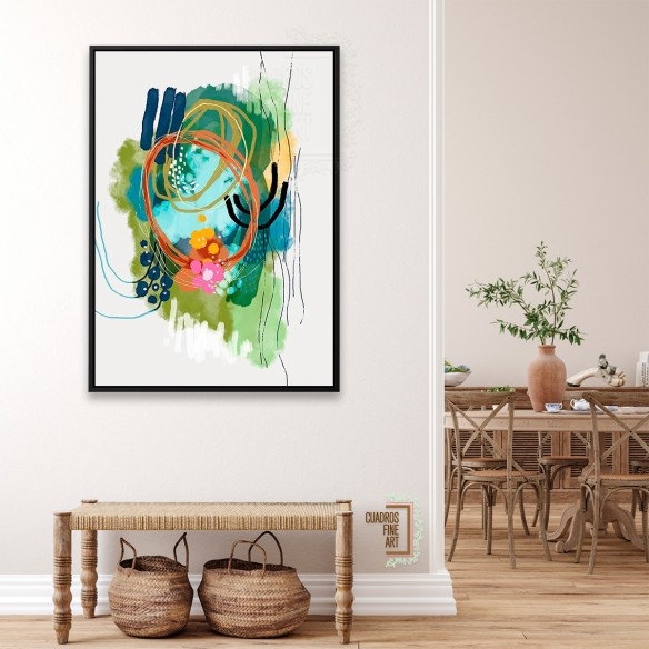 Lirios en el lago | Cuadro Abstracto | Cuadros Fine Art
