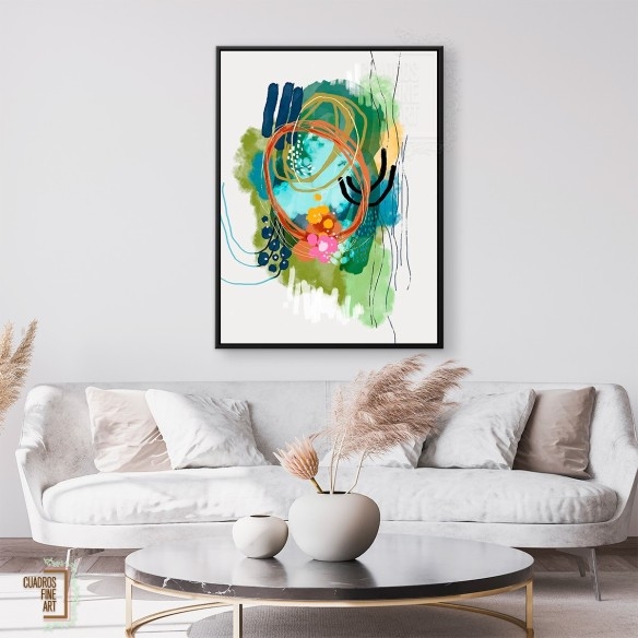Lirios en el lago | Cuadro Abstracto | Cuadros Fine Art