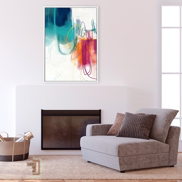 Turquesa No. 1 | Cuadro Abstracto | Cuadros Fine Art