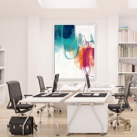 Turquesa No. 1 | Cuadro Abstracto | Cuadros Fine Art