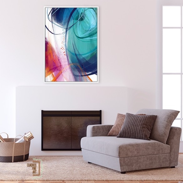 Turquesa No. 2 | Cuadro Abstracto | Cuadros Fine Art