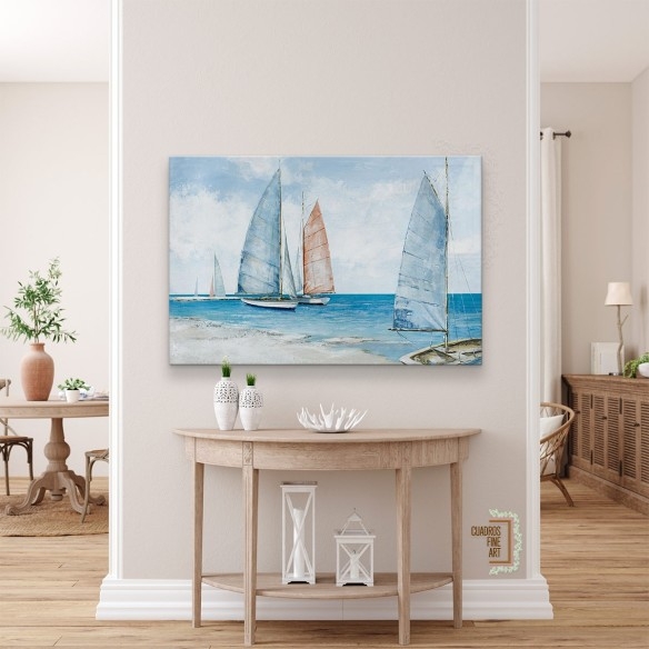 Mar tranquilo | Cuadro Paisaje Marino Horizontal | Fine Art