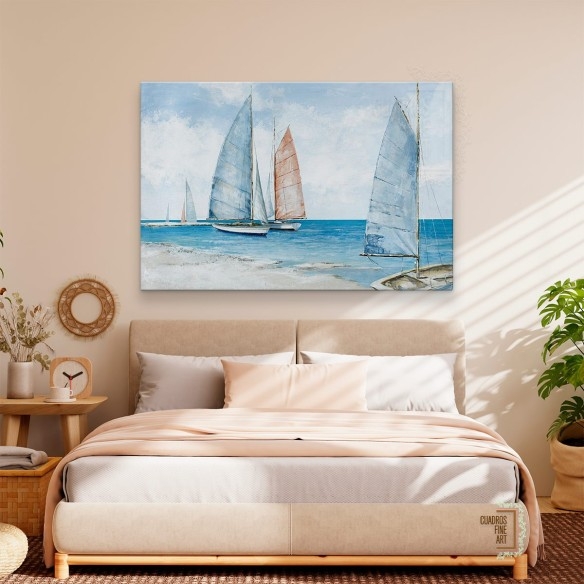 Mar tranquilo | Cuadro Paisaje Marino Horizontal | Fine Art