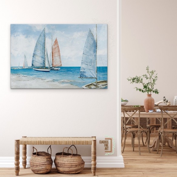 Mar tranquilo | Cuadro Paisaje Marino Horizontal | Fine Art