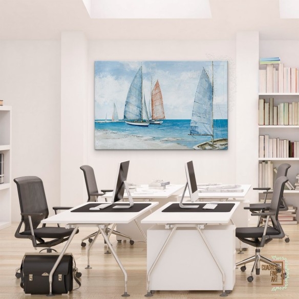 Mar tranquilo | Cuadro Paisaje Marino Horizontal | Fine Art
