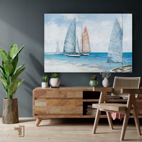 Mar tranquilo | Cuadro Paisaje Marino Horizontal | Fine Art