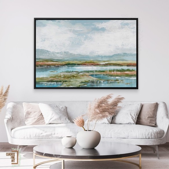 Tarde en el lago 1 | Cuadro Horizontal | Cuadros Fine Art