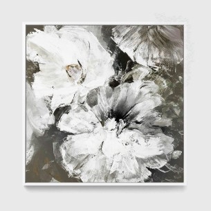 Flores Bcas y Grises | Cuadro Floral | Cuadros Fine Art