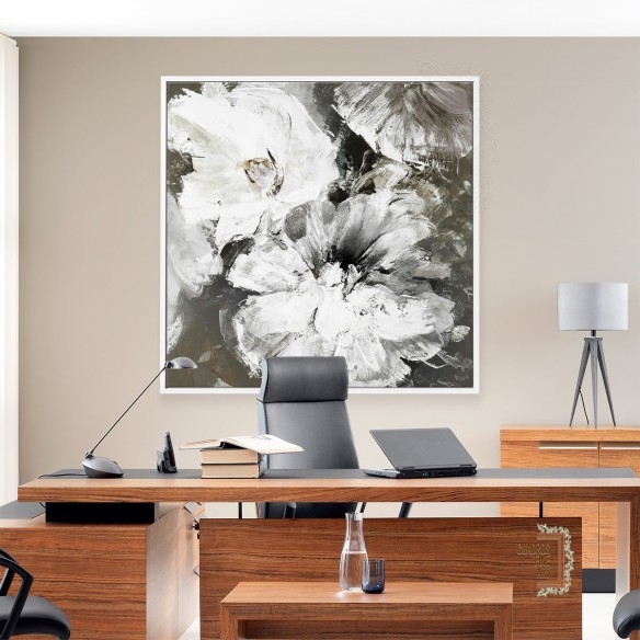 Flores Bcas y Grises | Cuadro Floral | Cuadros Fine Art